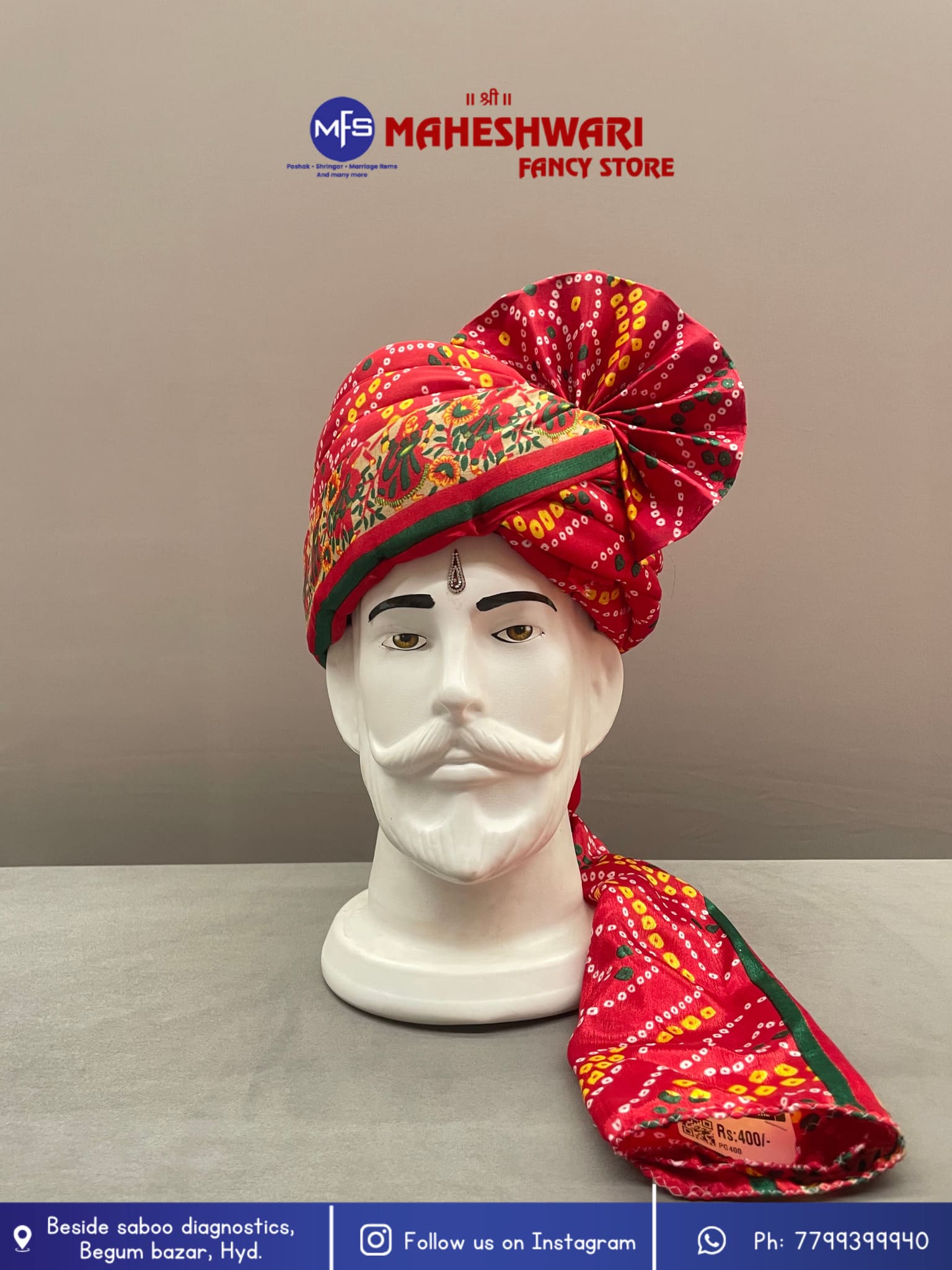 MFS Wedding Essentials - Chunri Swagat Pagdi